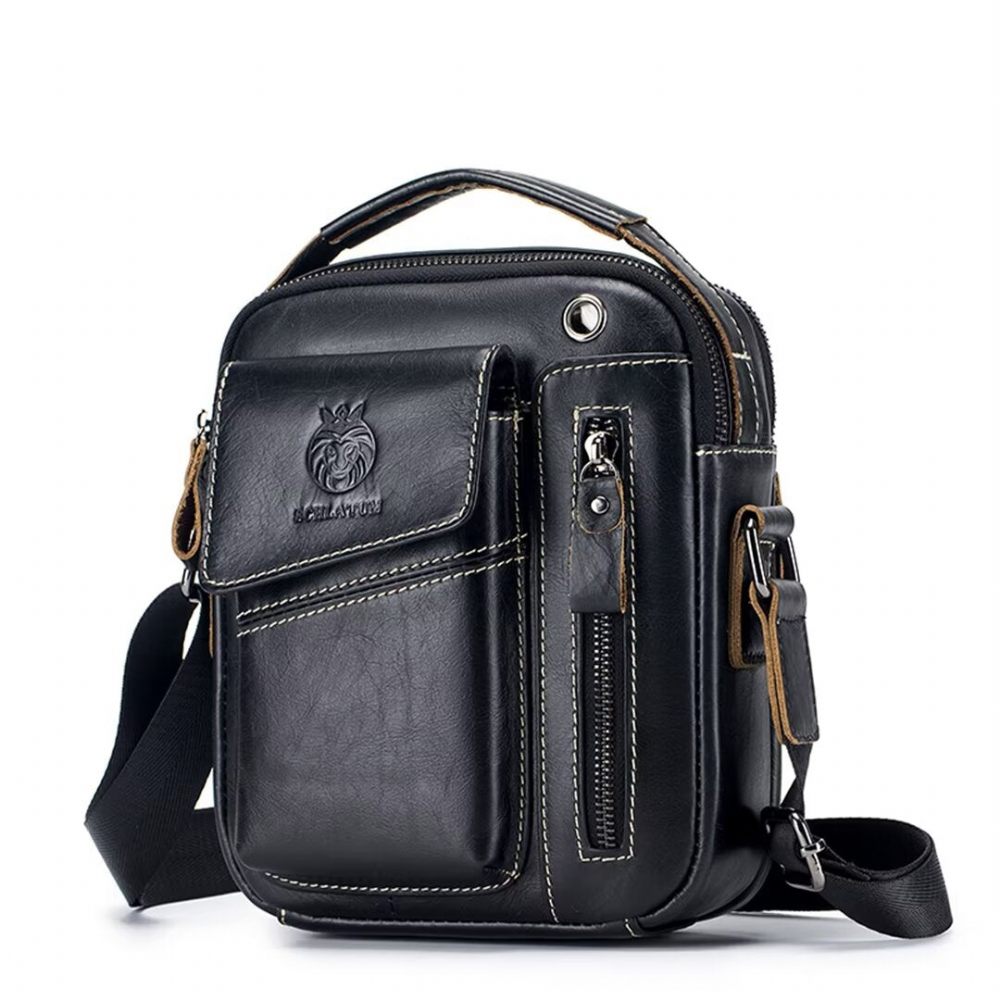 Sacs À Bandoulière Pour Hommes Regal Urbanite Satchel Cuir - Noir