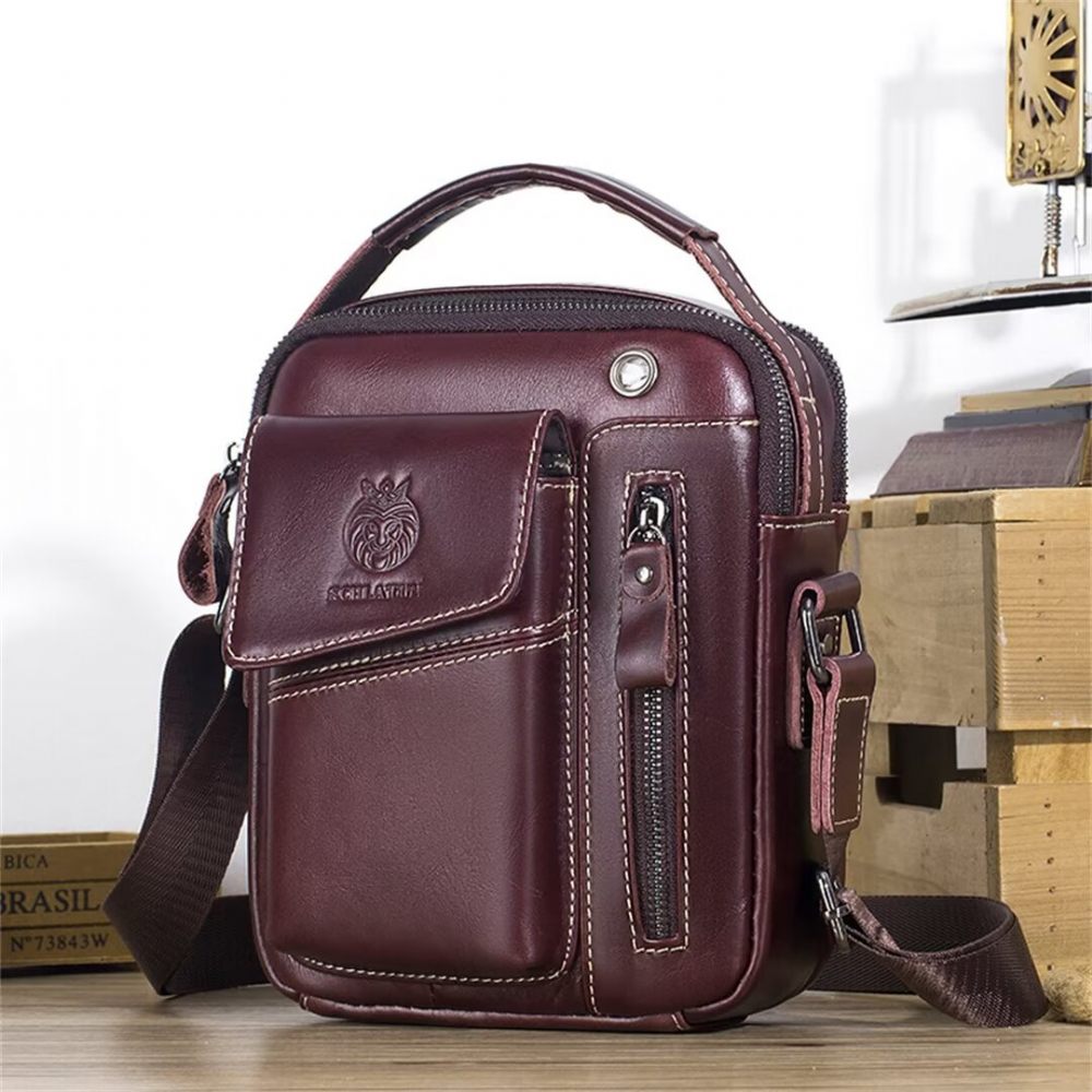 Sacs À Bandoulière Pour Hommes Regal Urbanite Satchel Cuir - Noir