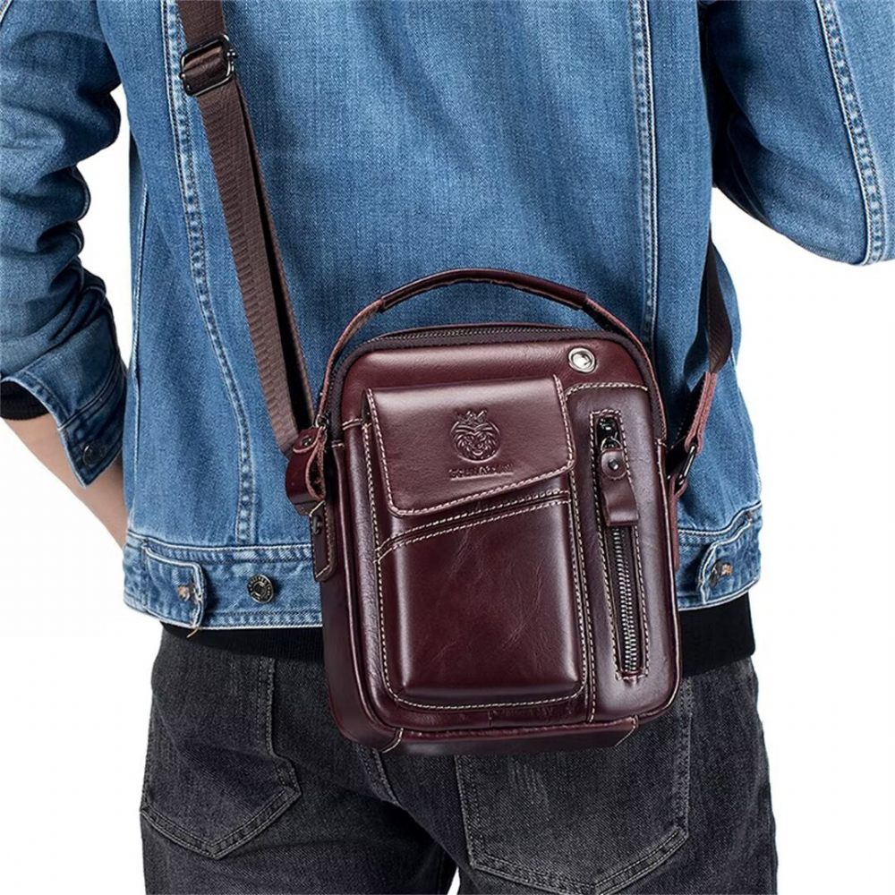 Sacs À Bandoulière Pour Hommes Regal Urbanite Satchel Cuir - Noir