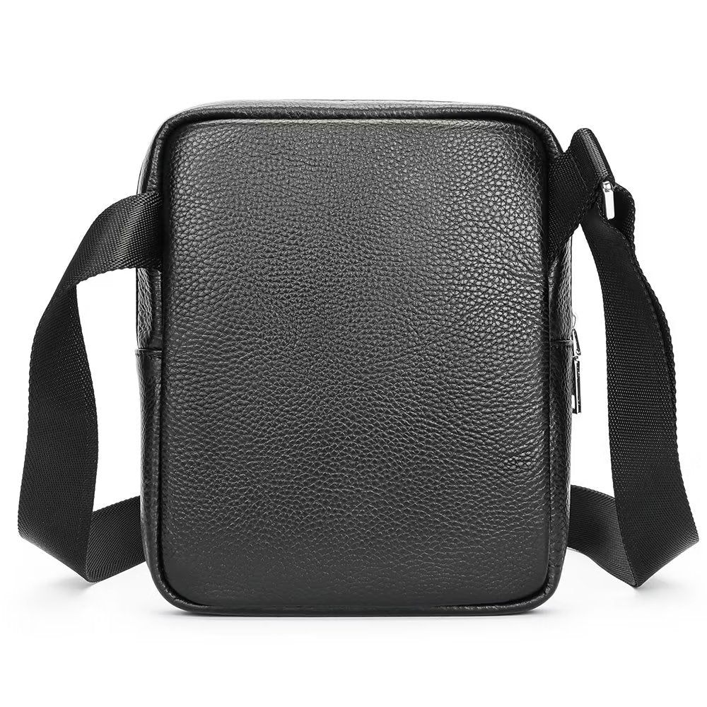 Sacs À Bandoulière Pour Hommes Sac Clouté Rabat Cuir Luxe - Noir