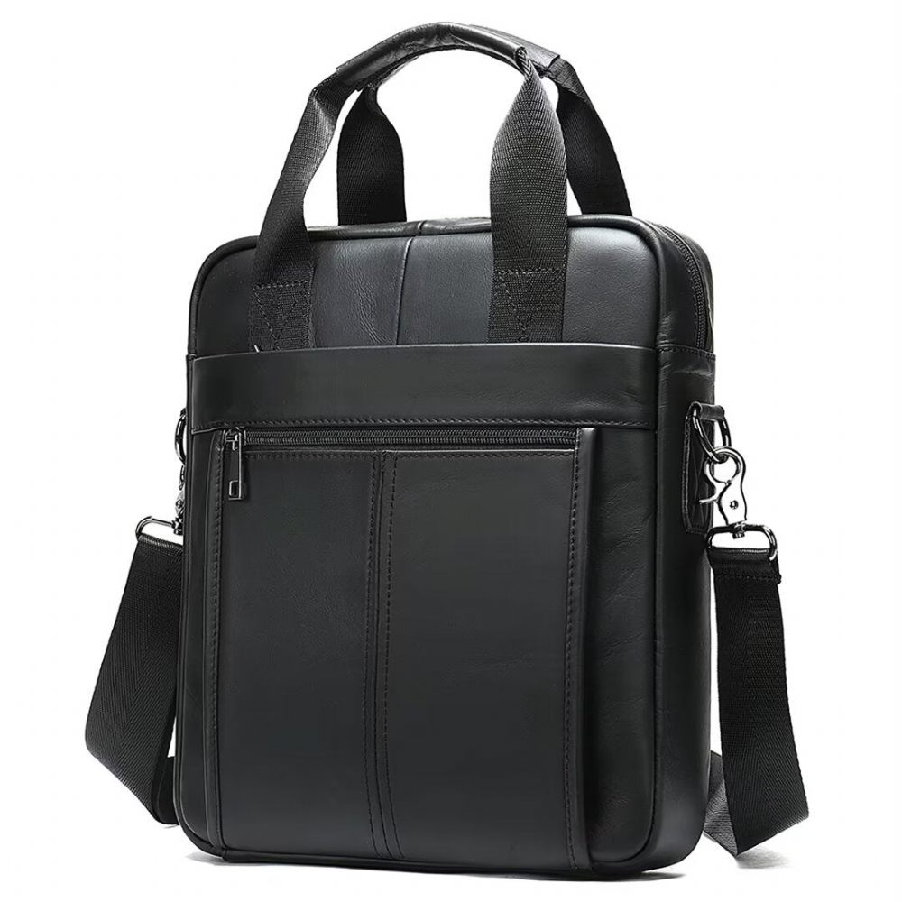 Sacs À Bandoulière Pour Hommes Sac Cuir D'alligator Voyager Sophistiqué - Noir1