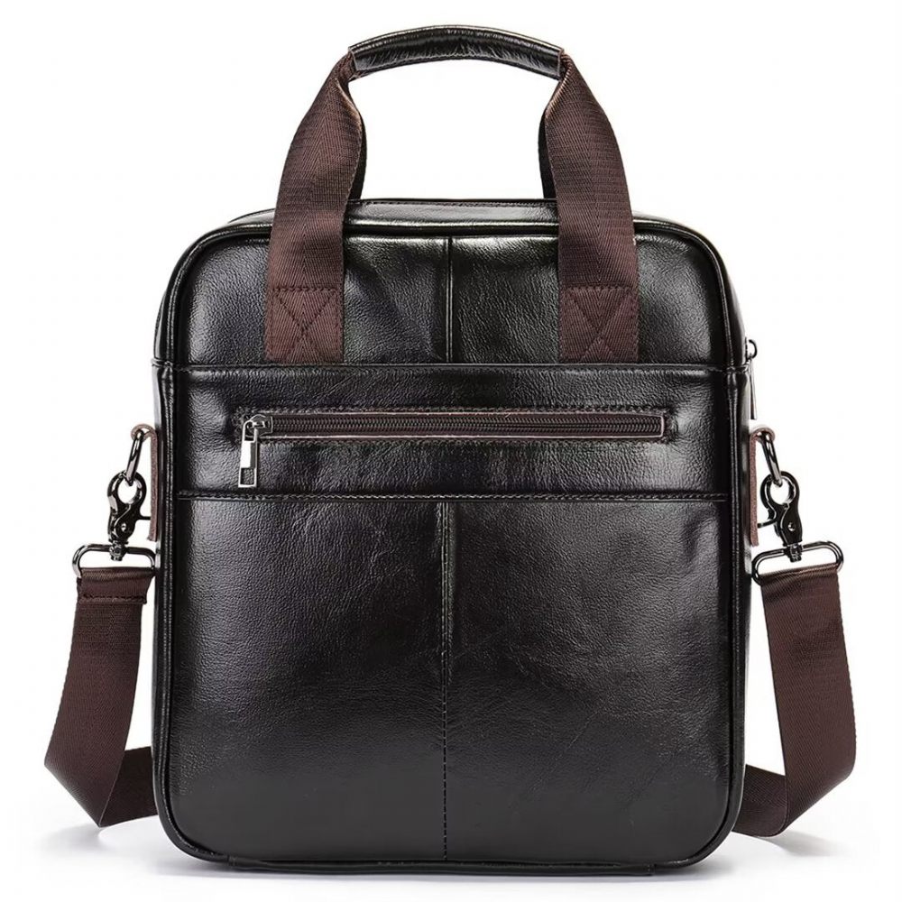 Sacs À Bandoulière Pour Hommes Sac Cuir D'alligator Voyager Sophistiqué - Noir1