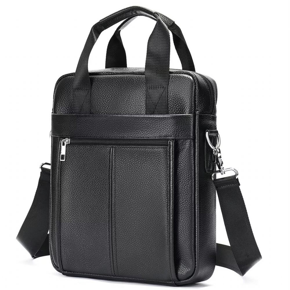 Sacs À Bandoulière Pour Hommes Sac Cuir D'alligator Voyager Sophistiqué - Noir1