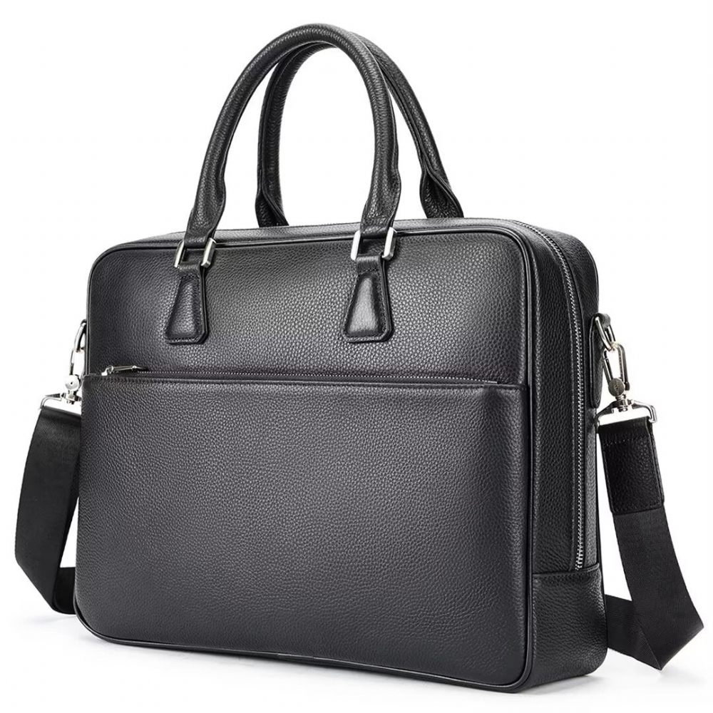 Sacs À Bandoulière Pour Hommes Sac Cuir Executive Elite - Noir