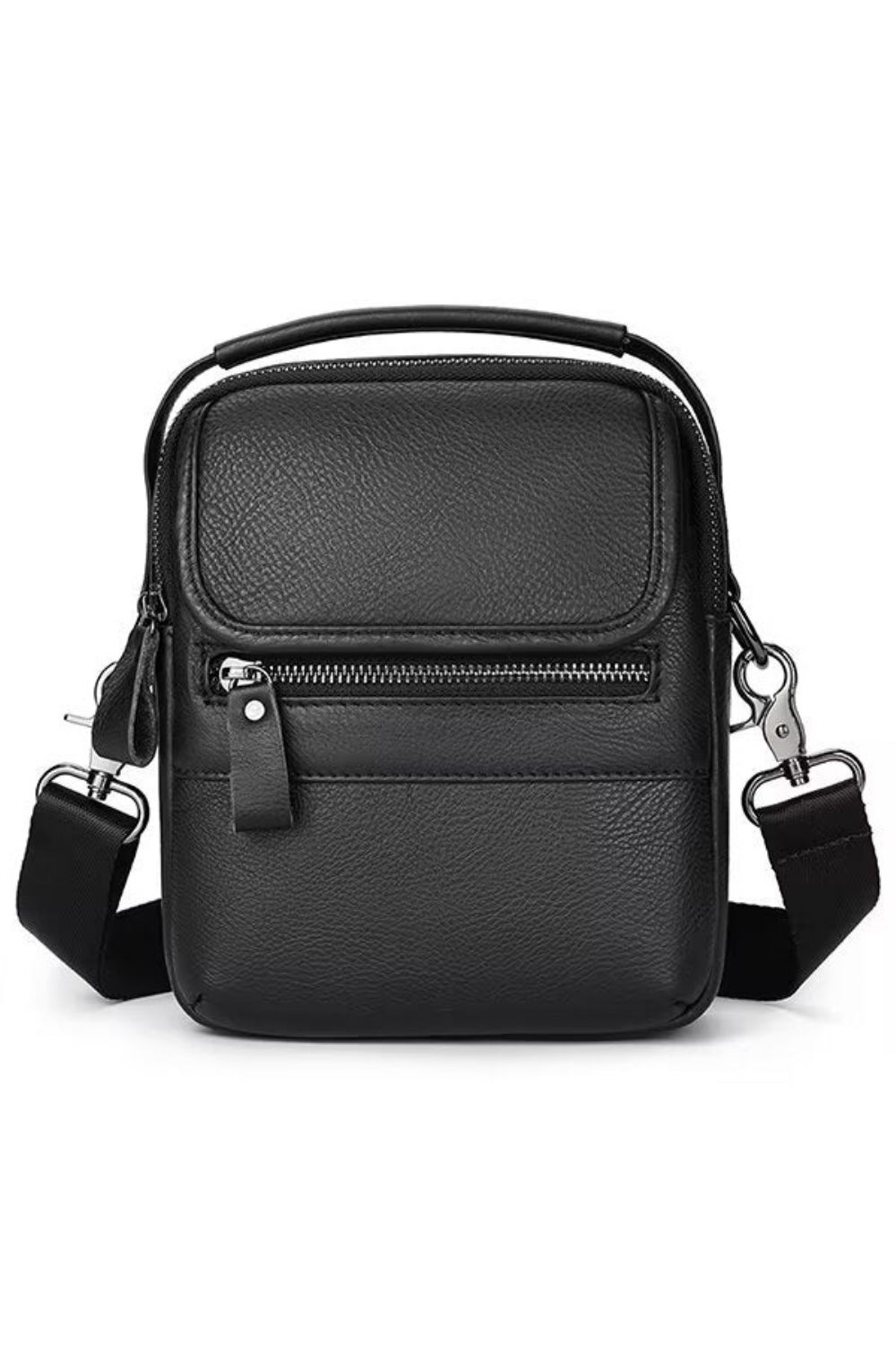 Sacs À Bandoulière Pour Hommes Sac Cuir Frontier La Mode - Noir