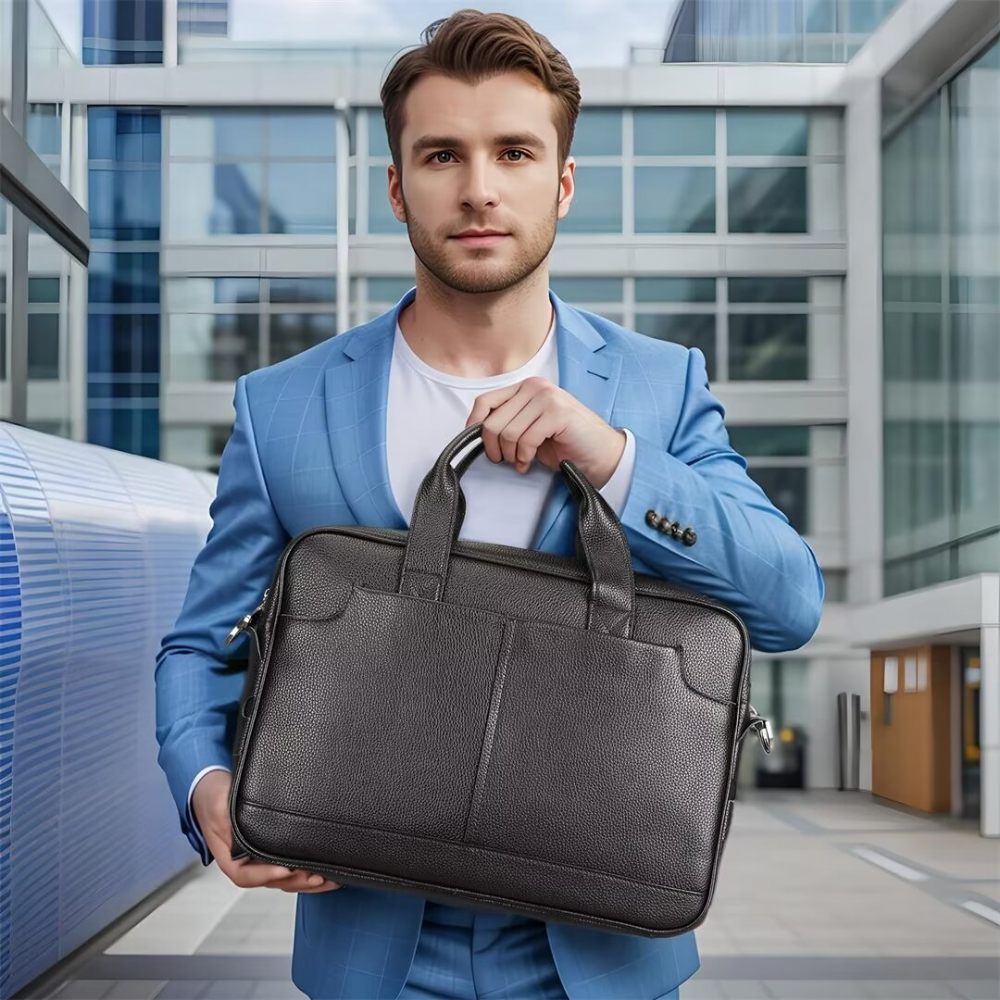 Sacs À Bandoulière Pour Hommes Sac Cuir Homme Distingué - Noir1