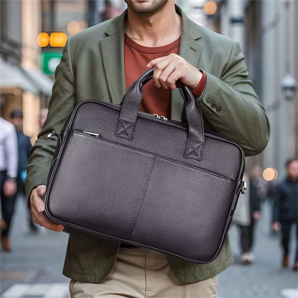 Sacs À Bandoulière Pour Hommes Sac Cuir Homme Distingué - Noir1