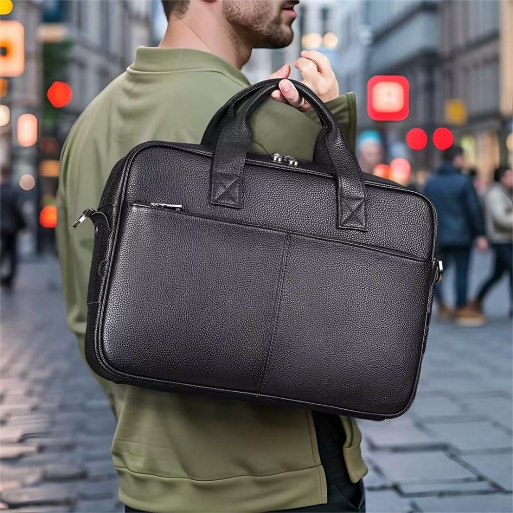 Sacs À Bandoulière Pour Hommes Sac Cuir Homme Distingué - Noir1