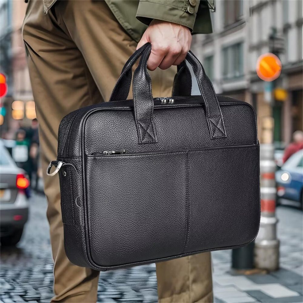 Sacs À Bandoulière Pour Hommes Sac Cuir Homme Distingué - Noir1