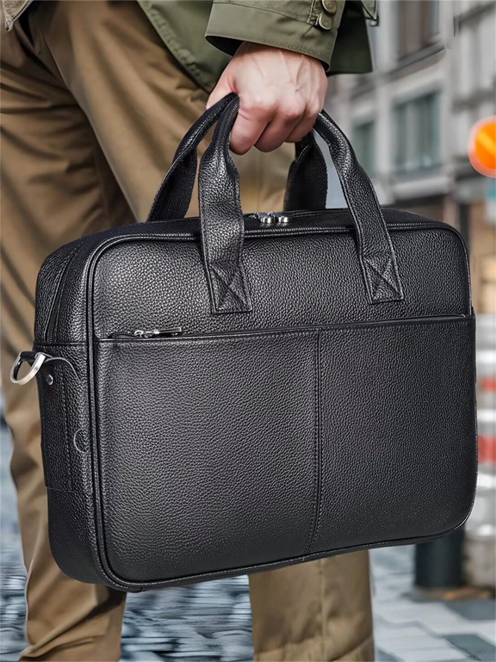 Sacs À Bandoulière Pour Hommes Sac Cuir Homme Distingué - Noir1