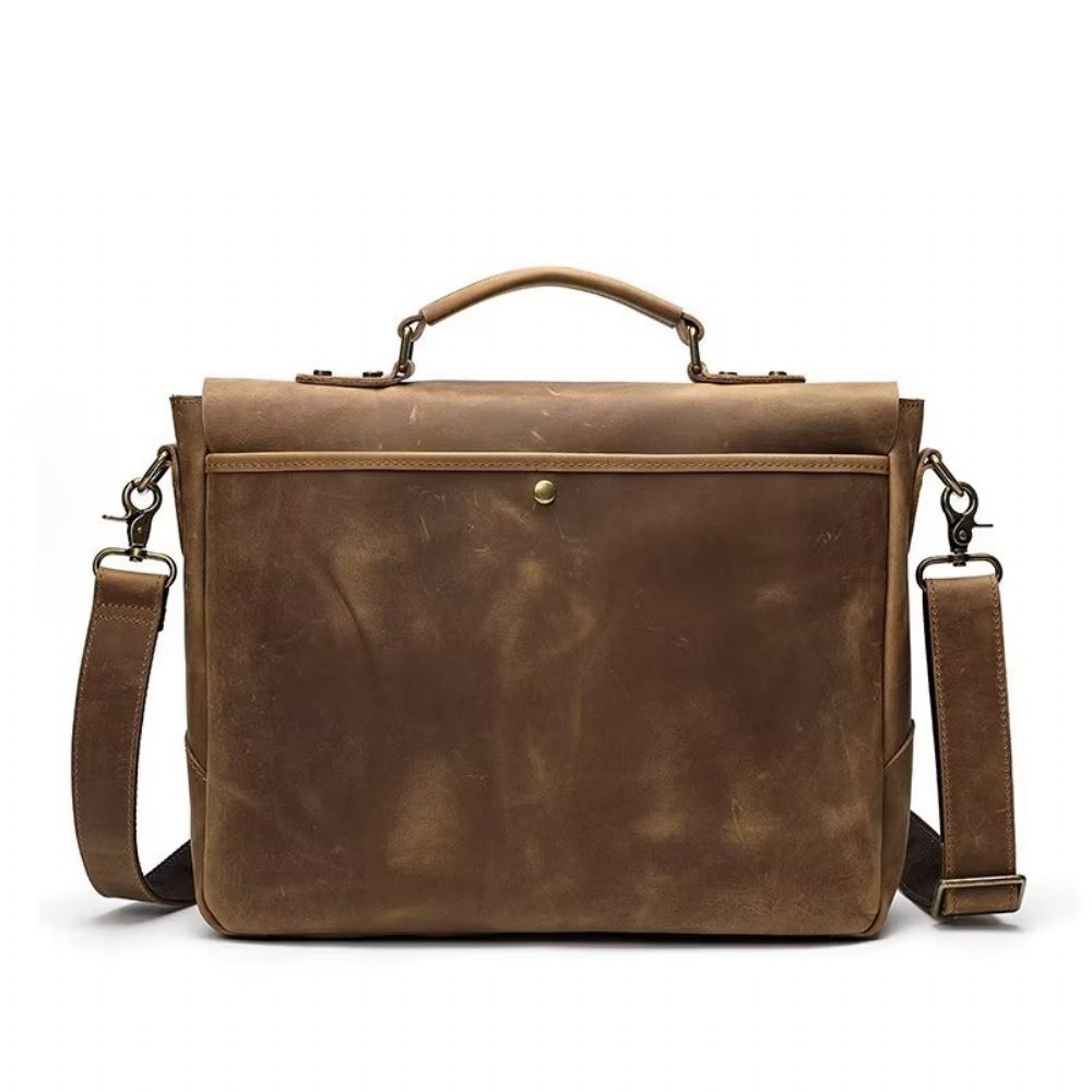 Sacs À Bandoulière Pour Hommes Sac Cuir Lux Crazy Horse - Marron