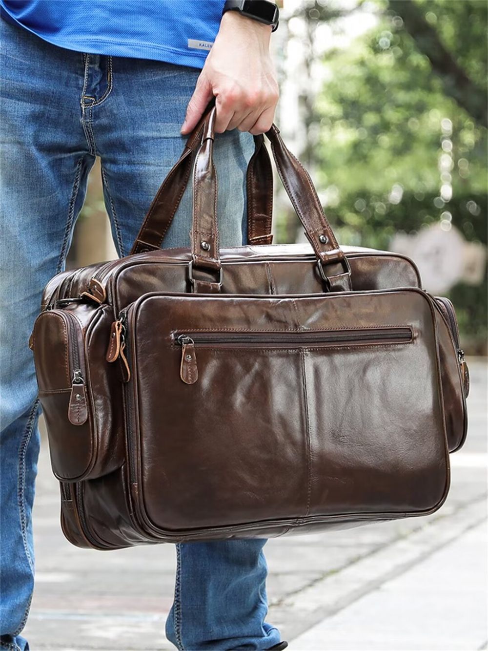 Sacs À Bandoulière Pour Hommes Sac Cuir Metropolitan Maverick - Café