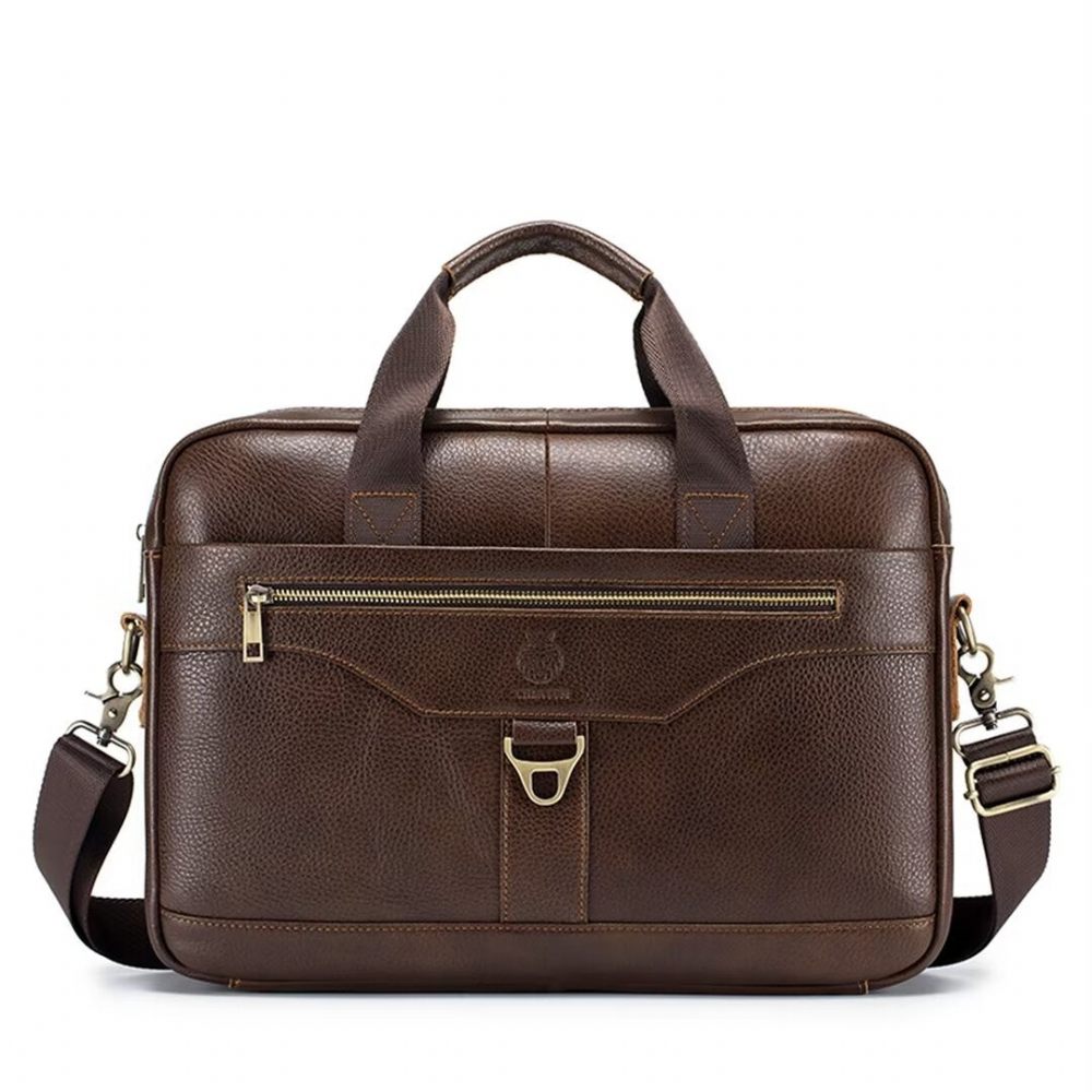 Sacs À Bandoulière Pour Hommes Sac Cuir Metropolitan Prestige - Brun