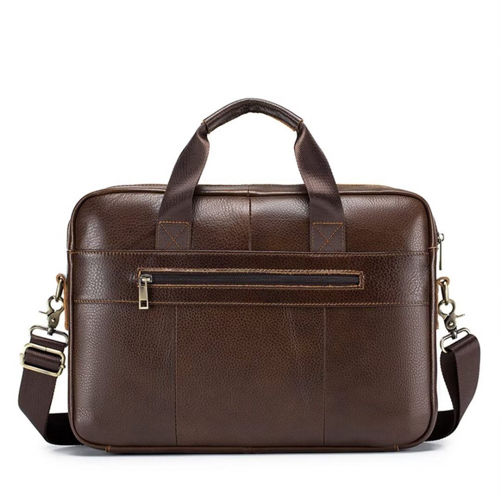 Sacs À Bandoulière Pour Hommes Sac Cuir Metropolitan Prestige - Brun