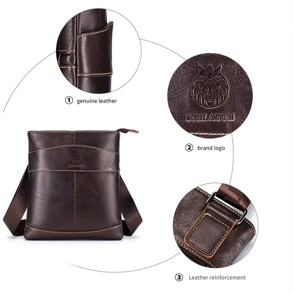 Sacs À Bandoulière Pour Hommes Sac Cuir Royal Roadster - Noir