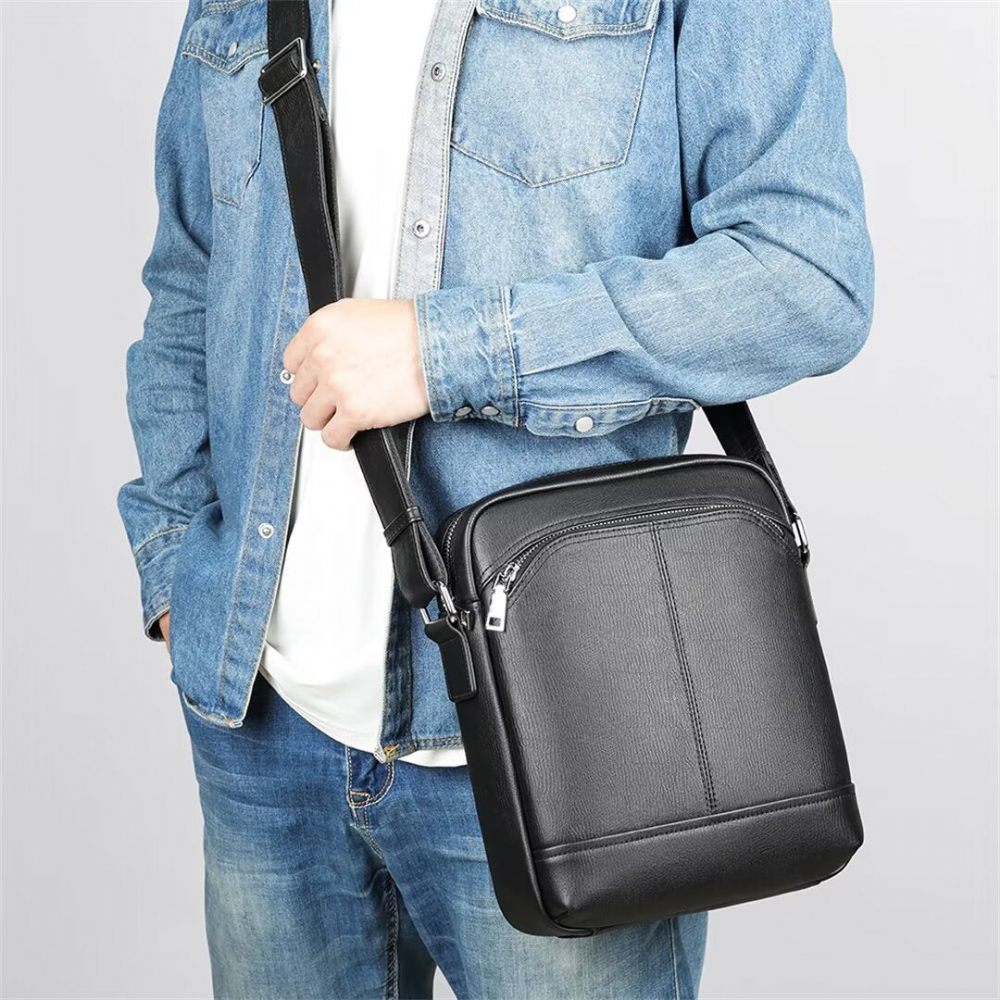 Sacs À Bandoulière Pour Hommes Sac Cuir Sovereign Statement - Noir1