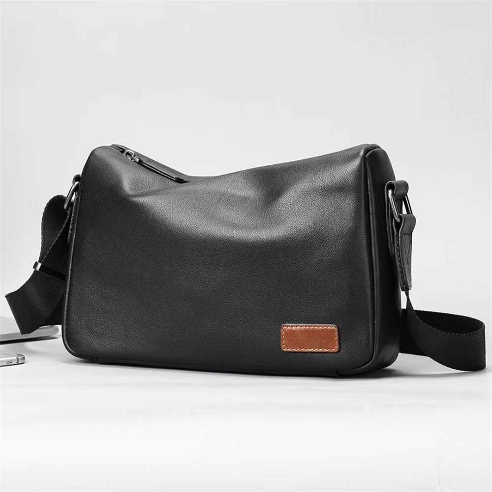 Sacs À Bandoulière Pour Hommes Sac Cuir Triumph Trailblazer - Noir