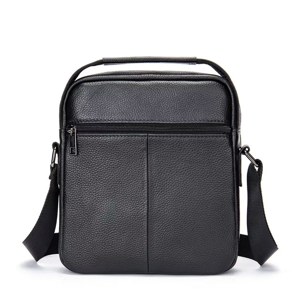 Sacs À Bandoulière Pour Hommes Sac Matelassé Rabat Cuir Luxe - Noir