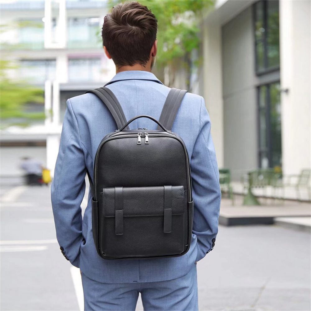 Sacs À Dos Pour Hommes Cabas Metropolitan Cuir Élégant - Noir