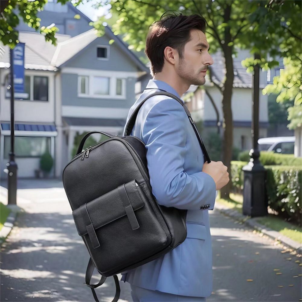 Sacs À Dos Pour Hommes Cabas Metropolitan Cuir Élégant - Noir