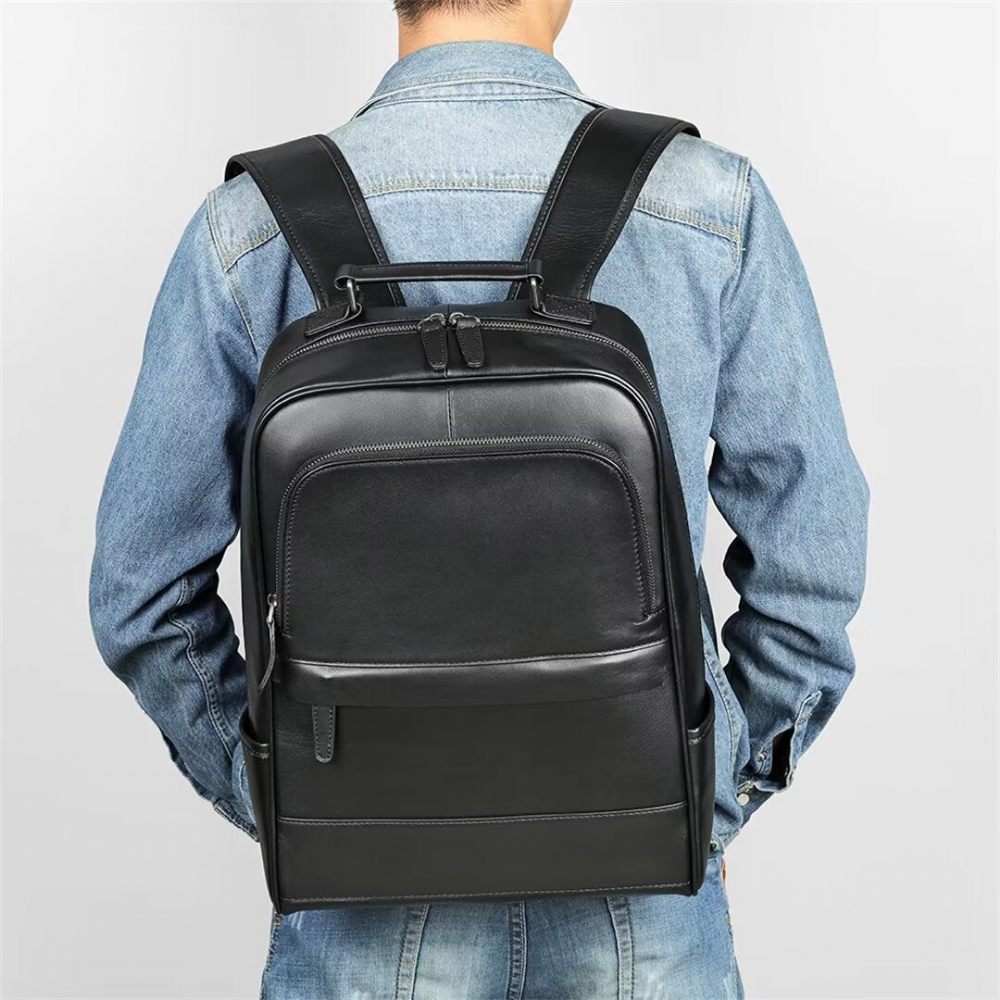 Sacs À Dos Pour Hommes Fourre-tout Cuir Lavish Voyager - Noir1