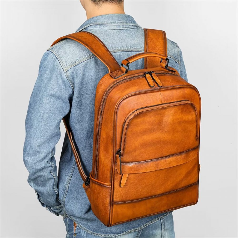 Sacs À Dos Pour Hommes Fourre-tout Cuir Lavish Voyager - Noir1