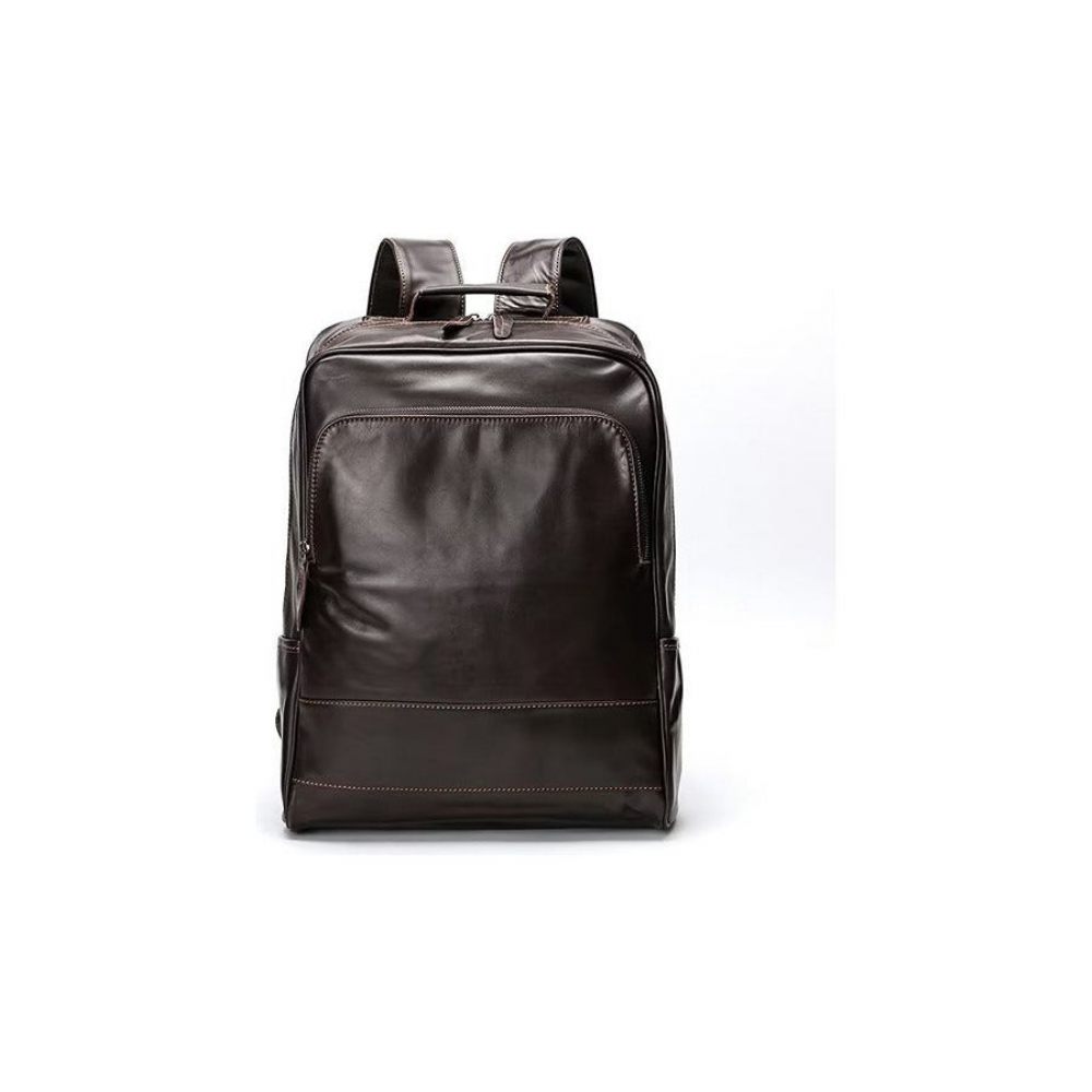 Sacs À Dos Pour Hommes Sac Cuir Chic - Café