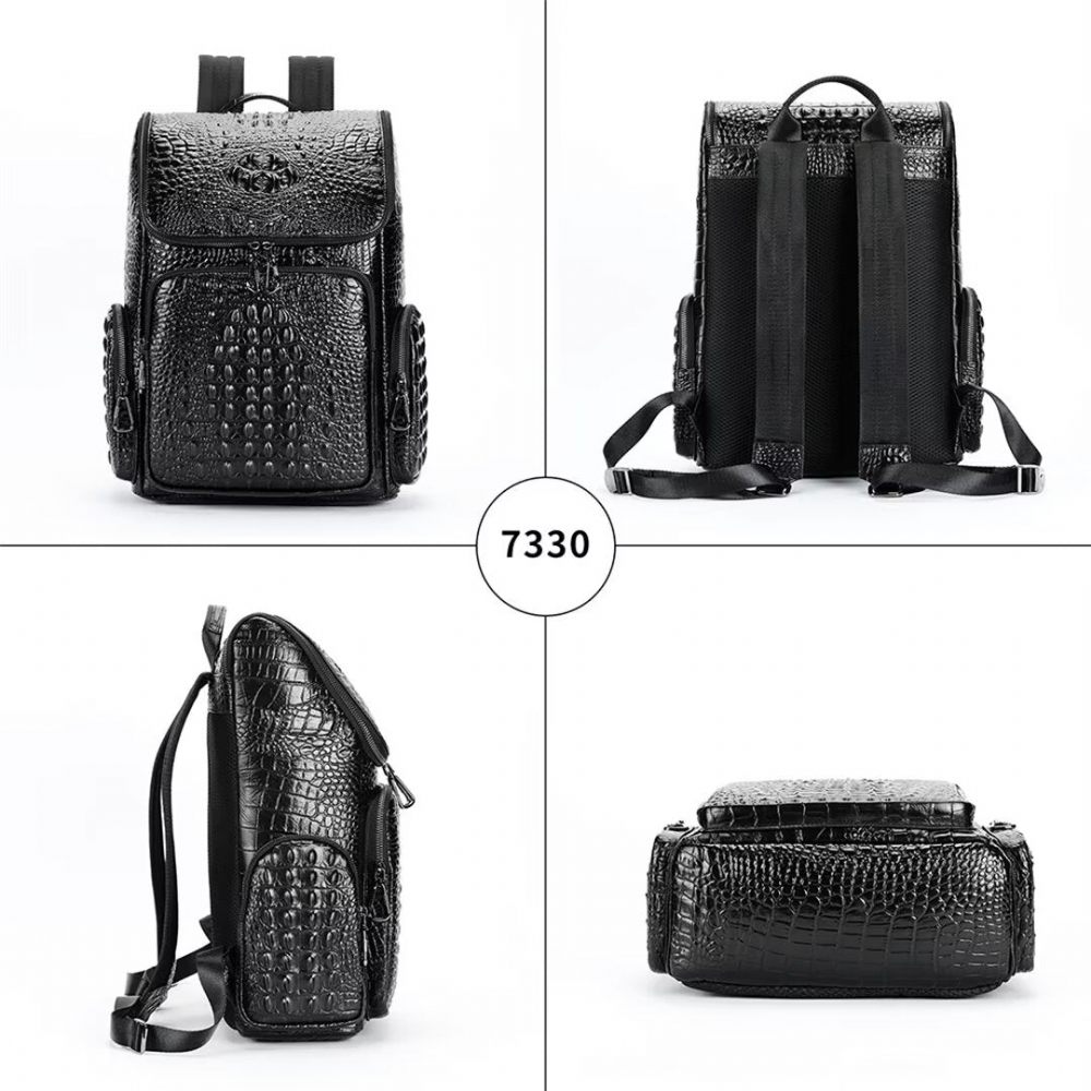 Sacs À Dos Pour Hommes Sac Cuir Metropolitan Elite - Noir