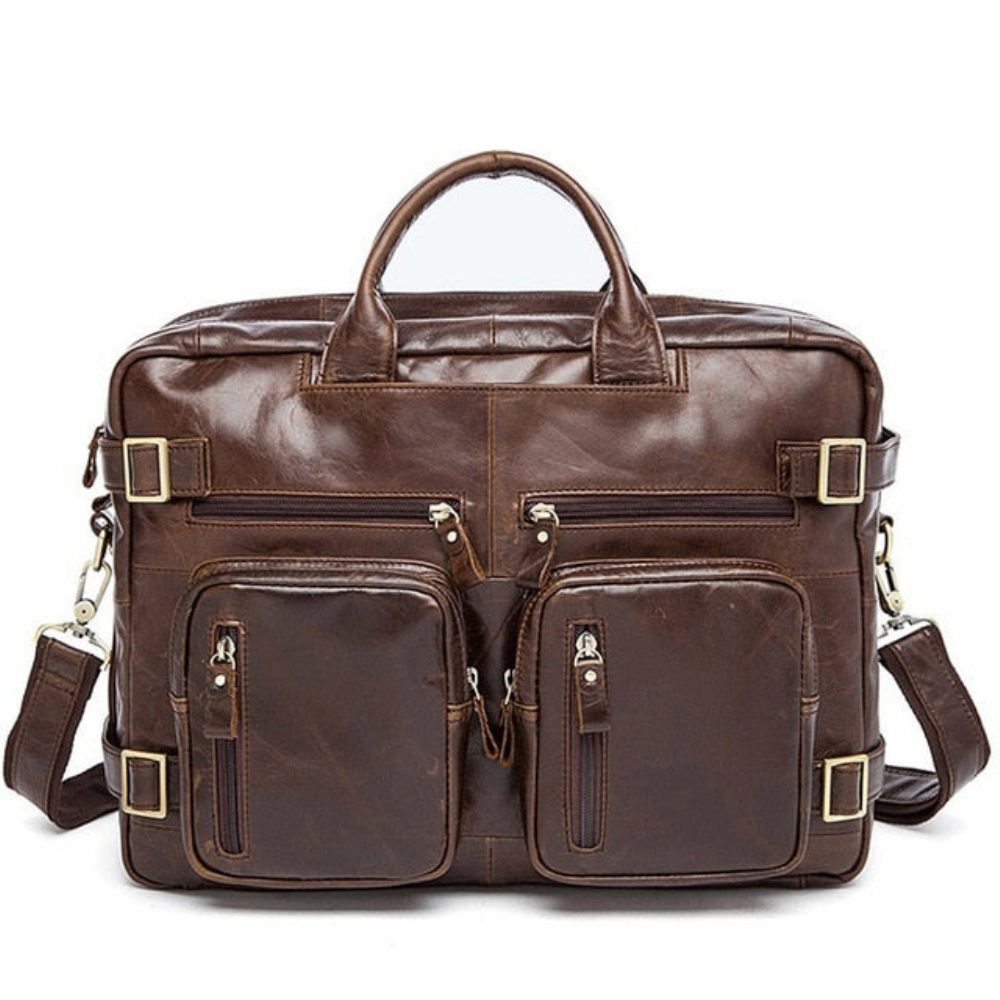 Sacs À Dos Pour Hommes Sac Voyage Ordinateur Portable Cuir Exotique Luxe - Café