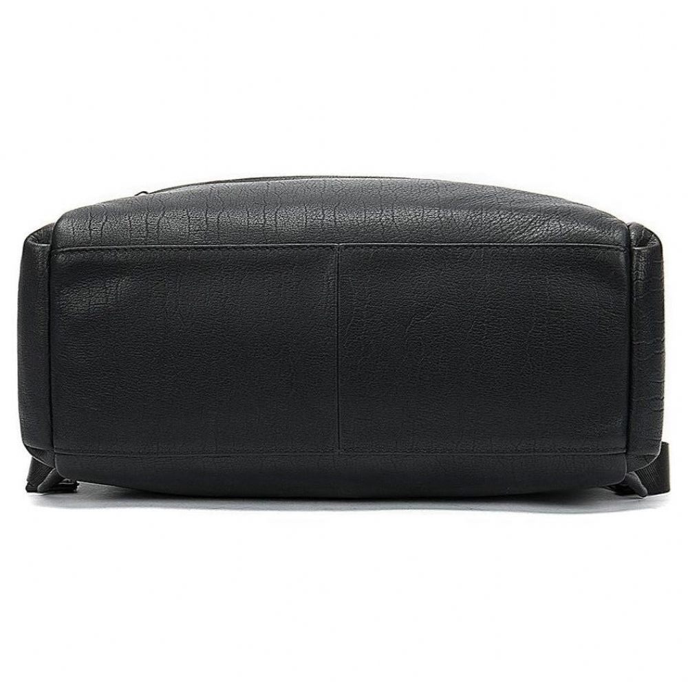 Sacs À Dos Pour Hommes Sac Voyage Ordinateur Portable Cuir Exotique Luxe - Noir