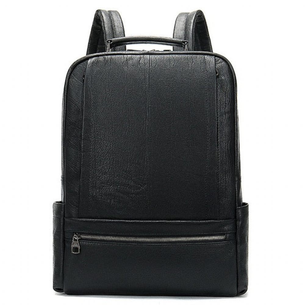 Sacs À Dos Pour Hommes Sac Voyage Ordinateur Portable Cuir Exotique Luxe - Noir