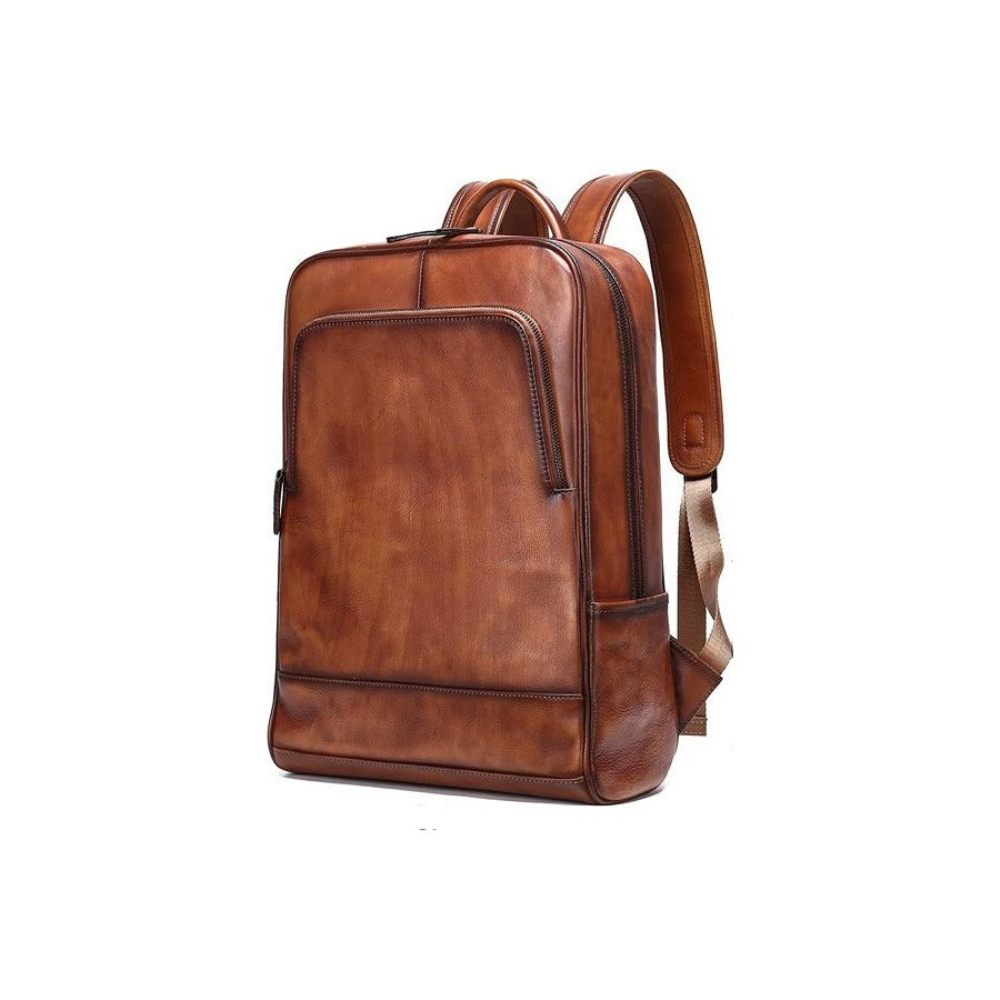 Sacs À Dos Pour Hommes Sac Voyage Ordinateur Portable Cuir Vache Exotique Luxe