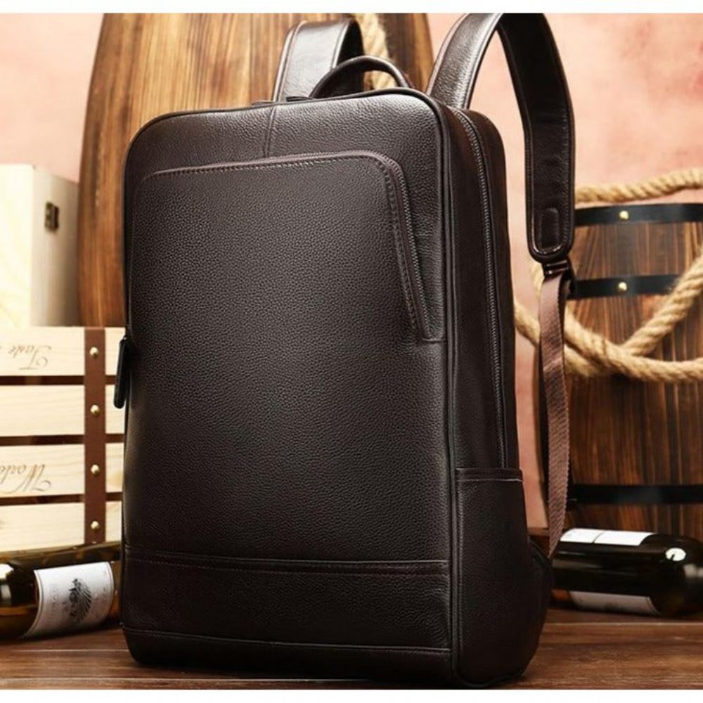 Sacs À Dos Pour Hommes Sac Voyage Souple Antivol Exotique Luxe - Café